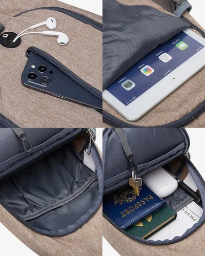 Miniatura 111 de WATERFLY Bolsa pequeña de senderismo: mochila cruzada para el pecho, mochila para hombres y mujeres con correa de hombro agradable a la piel