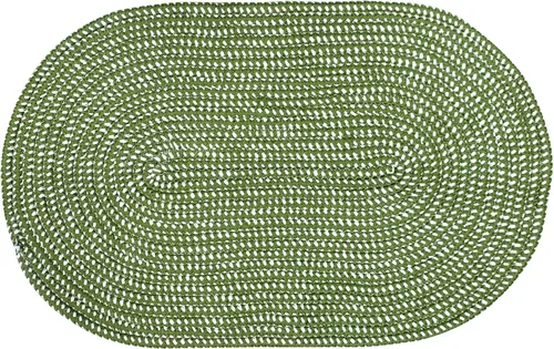 Miniatura 3 de USTIDE Alfombra trenzada, ovalada de cuerda de algodón, lavable a mano, alfombra de cuerda suave para entrada, cocina, baño, mesita de noche, Verde