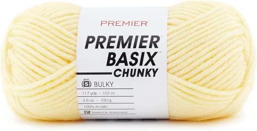 Miniatura 17 de Premier Yarns Basix Hilo Chunky Grueso, Perfecto para Elaborar Proyectos Rápidos, Peso Voluminoso, Hilo Acrílico, Acero, 3.5 onzas, 117 yardas