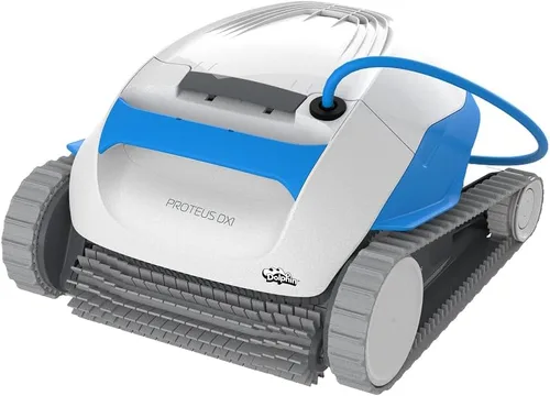 Dolphin Proteus DX1 - Aspiradora robótica automática para piscinas, cepillo de limpieza activo, acceso a filtros de carga superior, ideal para