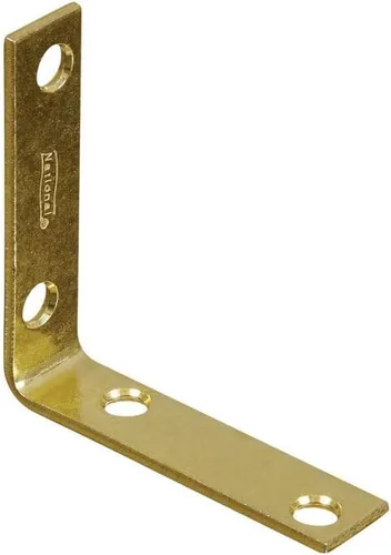 Miniatura 5 de NATIONAL MFG/SPECTRUM BRANDS HHI, 2-1/2" x 5/8", acabado de latón brillante Nacional/Spectrum Brands HHI N190-843 hierro de esquina