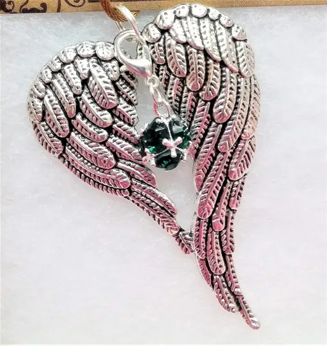 Miniatura 6 de May Birthstone Angel Wings Memorial Ornament Car Hanger Keepsake