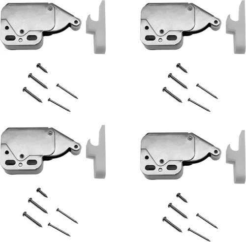 4 unidades de sistema automático de resorte a presión, cierre táctil a presión, hebilla de resorte autoblocante para cierre de punta, cerradura de