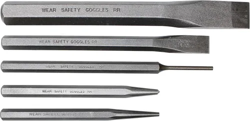 Miniatura 4 de Mayhew Tools 90402 Juego de punzón y cincel, acabado explosivo, 5 piezas