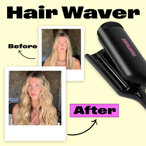 Miniatura 7 de Trademark Beauty Hair Waver - Ondulador de Cabello de Doble Barril, Rizador de Ondas Playeras, Babe Waves X, Rizador de Cabello de Temperatura Negro