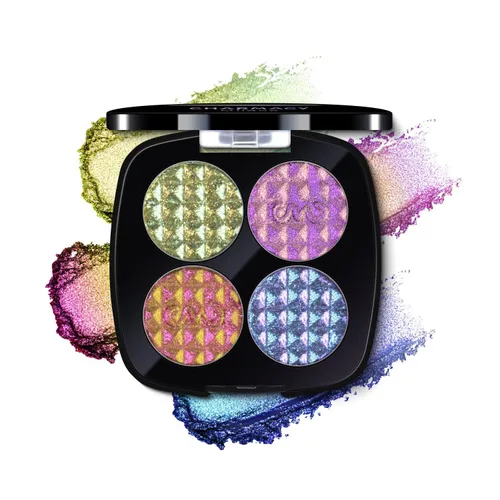 Miniatura 18 de CHARMACY Sombra de ojos multicromática con purpurina, sombra de ojos brillante con pigmentación intensa, sombra de ojos con acabado duocromático