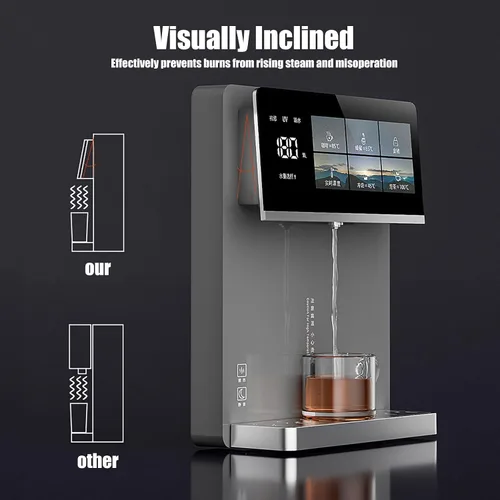 Miniatura 6 de Dispensador de agua fría y caliente montado en la pared, enfriador de agua de calor instantáneo de 3200 W, 5 controles de temperatura precisos