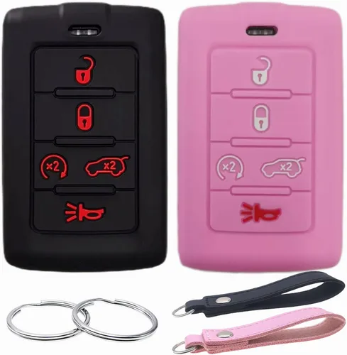 Miniatura 11 de REPROTECTING Funda de goma de silicona para llavero compatible con Jeep Grand Cherokee L Grand Wagoneer L Wagoneer Grand Cherokee L 2021-2025
