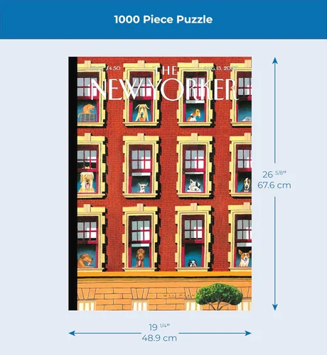 Miniatura 4 de New York Puzzle Company - New Yorker Hot Dogs - Rompecabezas de 1000 piezas para noches de juego familiares por Mark Ulriksen