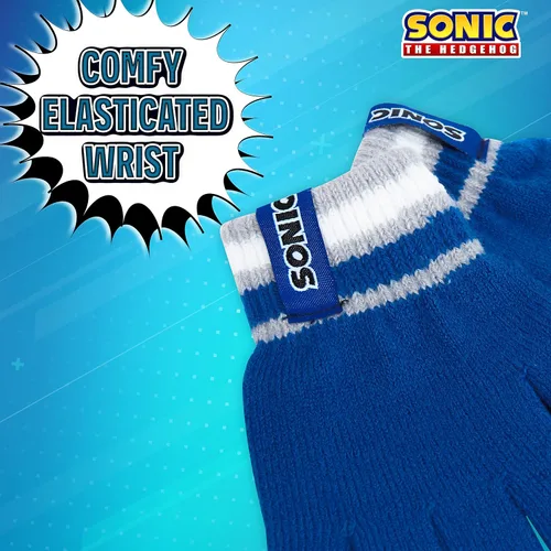 Miniatura 3 de Sonic The Hedgehog Conjunto de gorro, bufanda y guantes para niños