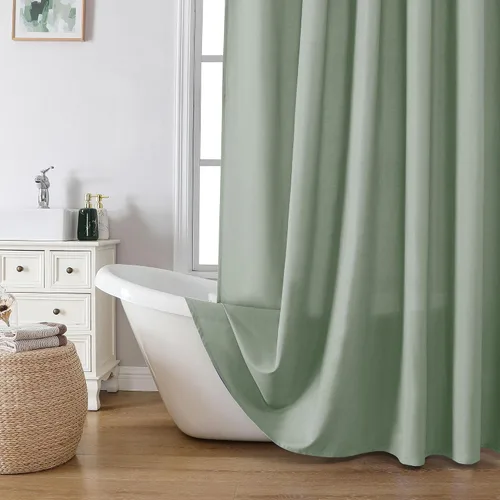 Miniatura 22 de OVZME Zora Cortina de Ducha de Tela para Cabina de 36 x 72 Pulgadas - Cortina de Ducha Pequeña Suave Negra para Baño para Tamaño de Cabina Estrecha