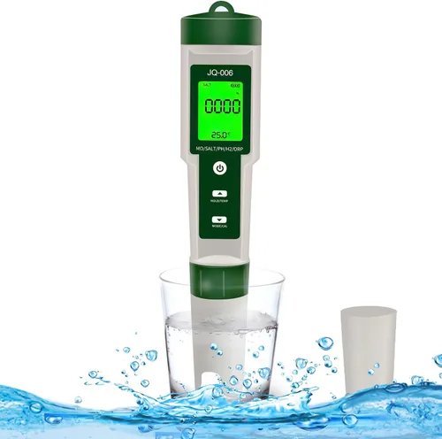 Medidor de pH para agua,10 en 1 Digital Ph Tester Pen luz trasera, ATC ± 0.01 Resolución Alta precisión