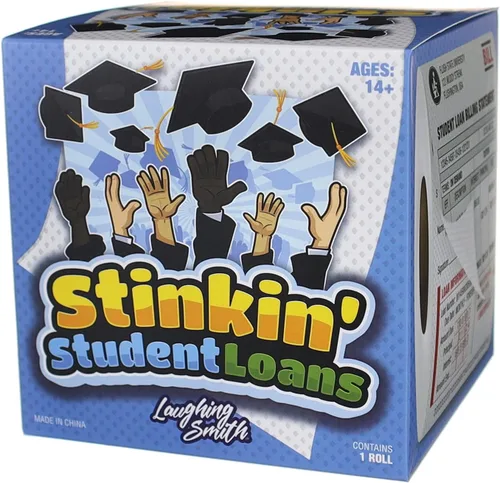 Miniatura 2 de Laughing Smith Stinkin' Student Loans - Regalo de broma de papel higiénico falso - Broma de inodoro para estudiantes y graduados - Bromas