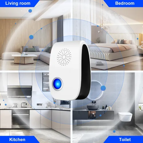 Miniatura 7 de Repelente ultrasónico mejorado, repelente de plagas para interiores, enchufe electrónico para cucarachas, hormigas, roedores, ratones, insectos