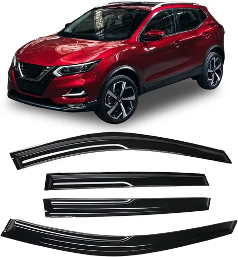 Miniatura 21 de 4 unidades de protectores de lluvia para ventana lateral tintados ahumados diseñados para Kia Forte 2019 2020 2021 2022 2023 EX FE GT LINE LXS