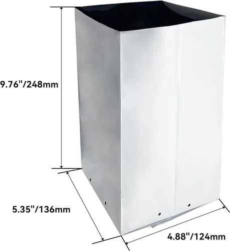 Miniatura 3 de Bolsa de cultivo de polietileno de 1 galón, bolsa de cultivo de 50 unidades, película de panda, blanco y negro