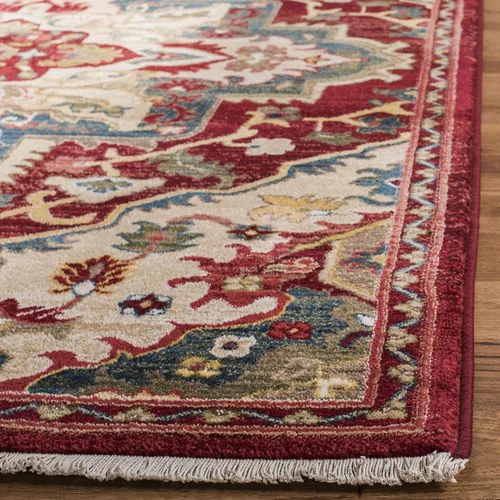 Miniatura 3 de SAFAVIEH Kashan Collection - Alfombra de área de 2 x 3 pies, color rojo y beige, diseño oriental tradicional, no desprende pelusa y de fácil