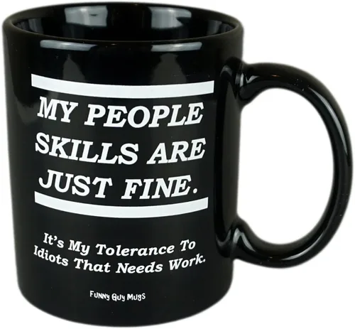 Miniatura 11 de Tazas Divertidas de Funny Guy Taza de café de cerámica - 11 oz - Taza de café divertida ideal para mujeres y hombres - Graciosa taza de café