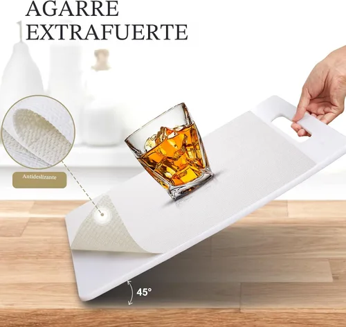 Miniatura 2 de Beautysaid Revestimiento de estante y cajón para armario de cocina, papel antideslizante no adhesivo, impermeable, lavable, grueso para tocador