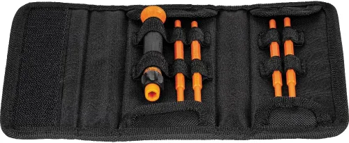 Miniatura 9 de Klein Tools 32584INSR - Juego de destornilladores de precisión 8 en 1 con estuche, juego de destornilladores aislados con clasificación de 1000V