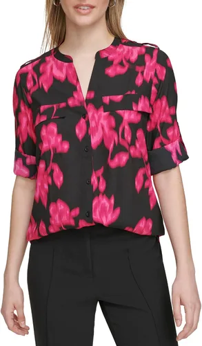 Miniatura 2 de Calvin Klein Manga enrollable estampada para mujer