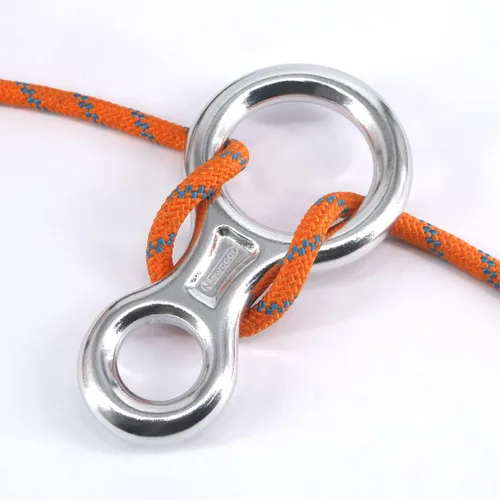 Miniatura 7 de NewDoar Equipo de escalada Equipo de descenso Placa de aparejo 40kN Rescate Figura 8 Descender con Oreja Grande Bent-Ear para Escalada Belaying
