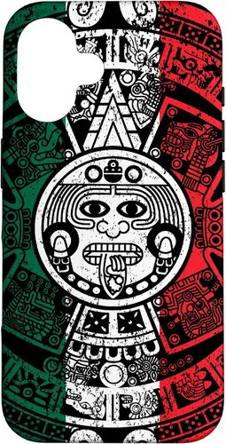 Miniatura 31 de Funda de la bandera de México con calendario azteca maya para iPhone 11