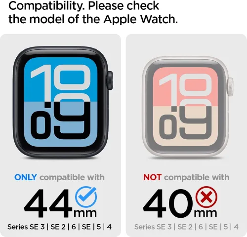 Miniatura 2 de Spigen Thin Fit - Funda diseñada para Apple Watch de 44 mm para Series SE3/SE2/6/SE/5/4 - Negro
