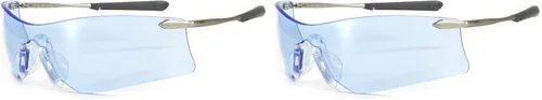 Crews T4113AF Rubicon - Gafas de seguridad azul claro, lentes antivaho (1 par, 2 unidades)