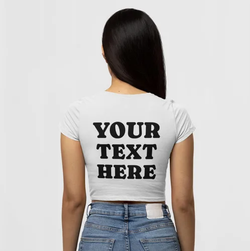 Miniatura 3 de Camiseta corta personalizada con corazón I - Crea tu propia camiseta de bebé - Camisa Y2K personalizada - Elegante regalo retro de verano para ella