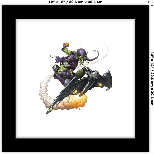 Miniatura 7 de Trends International Gallery Pops Marvel Comics Spider-Man - Póster de pared de duende verde, 12 x 12 pulgadas, versión enmarcada en negro