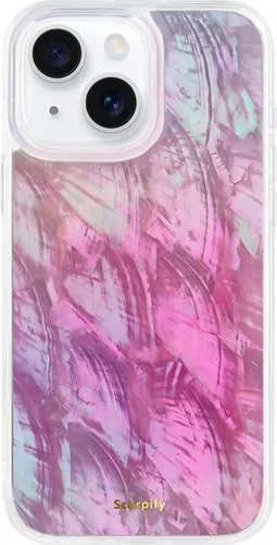 Miniatura 50 de SCORPIFY Funda para iPhone 13 con diseño floral de Nemophila azul, bonita funda transparente para teléfono con flores para mujeres y niñas