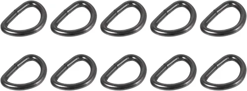 METALLIXITY Metal Rings Non-welded D-shaped Ring Buckles for Hardware DIY Keychains Card Holders Purse