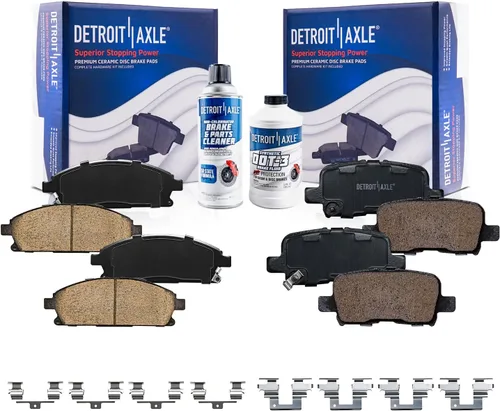Miniatura 116 de Detroit Axle - Pastillas de freno traseras para Mercedes-Benz C230 C240 C280 C320 C350 CLK320 CLK350 CLK430 E300 E320 E420 E430 SLK350, pastillas