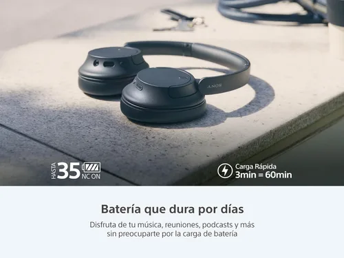Miniatura 5 de Sony WH-CH720 Auriculares inalámbricos Bluetooth con cancelación de ruido, micrófono integrado, hasta 35 horas de duración de la batería y carga