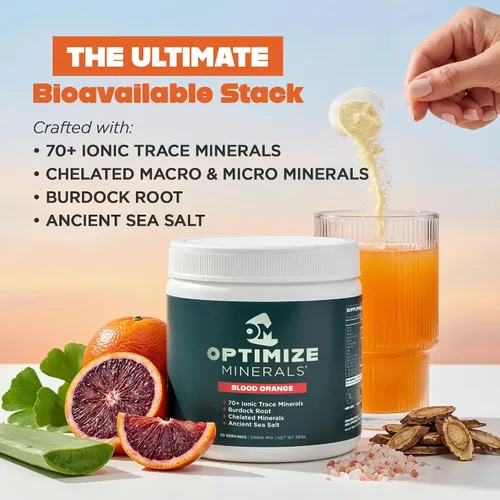 Miniatura 7 de Optimize Minerals Fórmula Diaria Multimineral – Magnesio, Electrolitos y Suplemento en Polvo de Minerales Traza - Bebida de Vitaminas Sin Gluten