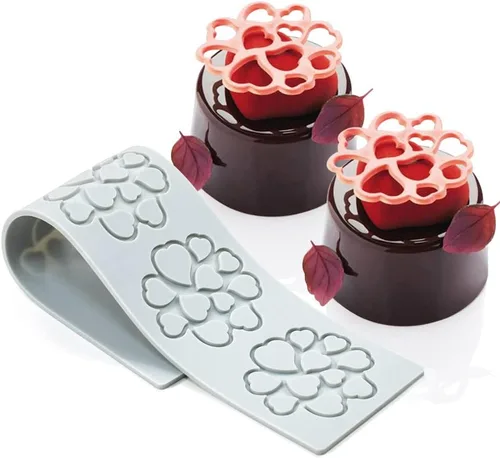 Miniatura 26 de Moldes de Silicona de Hojas Huecas Moldes de Chocolate Corazón de Enamorados Geometría Molde de Silicona 3D Chocolate Dulces Molde de Hojas
