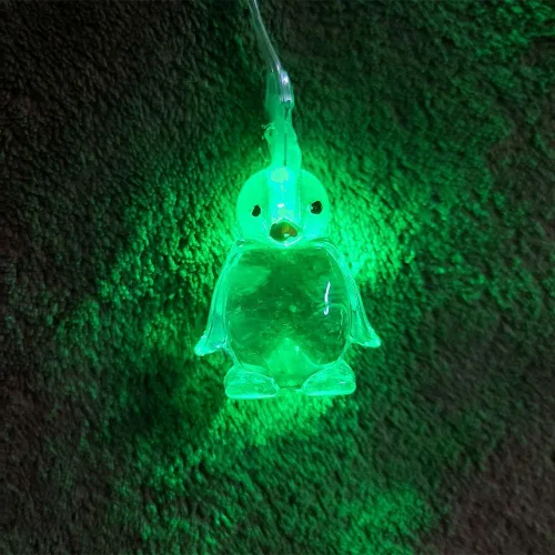 Miniatura 9 de Lámpara de noche romántica con forma de pingüino decorativo de 1.65M, 10 LED, luz nocturna para el hogar, dormitorio, boda, fiesta, bebé, niño Verde