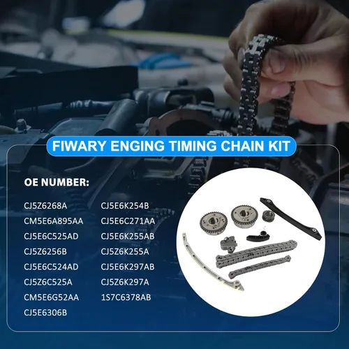 Miniatura 2 de Kit de cadena de distribución CJ5E6C525AD para Land Rover Range Rover Evoque Freelander Discovery 2011-2018 2.0L motor con reemplazo directo VVT