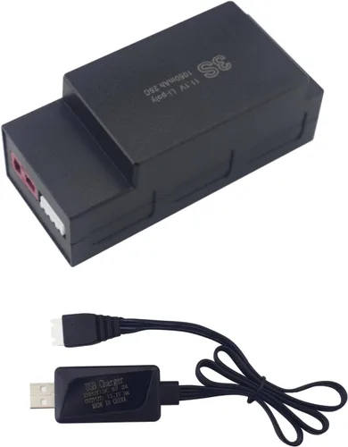 sea jump Batería Lipo de 11.1 V 1050 mAh 25C 3S con enchufe T y cable de carga USB adecuado para MJX H16 H16P H16E H16GT H16BM H16PL 14301 RC Car