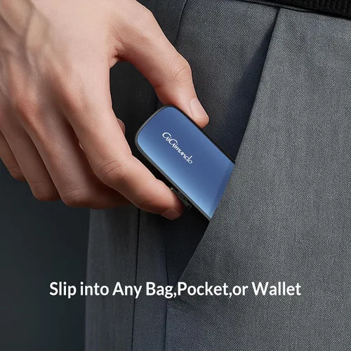 Miniatura 4 de GiGimundo SSD portátil externo de 128 GB, hasta 1073 MB/s de doble puerto USB C USB 3.2 Gen 2+USB A unidades de estado sólido para iPhone Azul