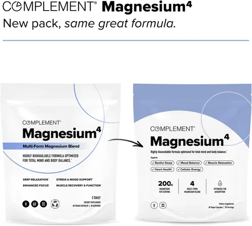 Miniatura 2 de COMPLEMENT Magnesio - Complejo de 4 formas biodisponibles - Malato, Taurato, Bisglicinato, Orotate - Suplemento para relajación, recuperación