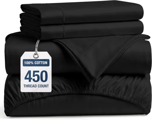 Miniatura 19 de LANE LINEN - Sábanas tamaño Split King para cama ajustable, 450 hilos, 100% algodón, 2 sábanas bajeras individuales XL, con bolsillo profundo