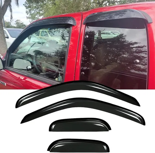 Miniatura 20 de 94751 Deflector de ventilación de viento para ventana lateral, juego de 4 protectores de lluvia y sol estilo montaje exterior, bonito visor