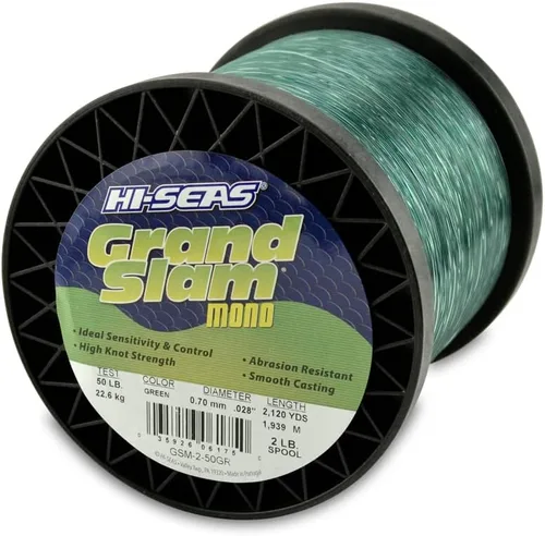 Miniatura 30 de HI-SEAS Grand Slam - Sedal de pesca de monofilamento, fuerte y resistente a la abrasión, en agua dulce y salada transparente, rosa, verde, azul Azul
