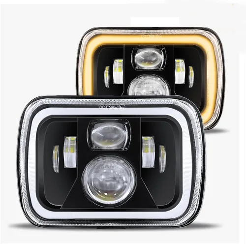 Miniatura 9 de JHLion - Faro LED de 5 x 7, antideslumbrante, H6054, 5 x 7, 7 x 6, 180 W, aprobado por DOT, 600% más brillante, con señal de giro ámbar DRL de alta