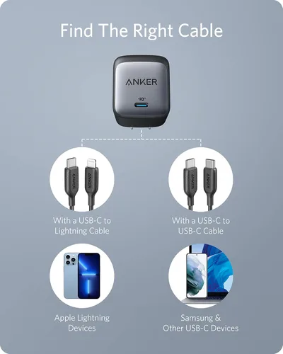 Miniatura 10 de Anker Cargador Nano USB C, 65W GaN II PPS Cargador plegable compacto rápido para MacBook Pro, Galaxy, Dell, iPhone 17/16, iPad Pro y más