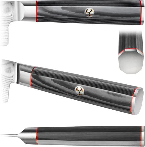 Miniatura 2 de Cangshan YARI Series 501301 - Cuchillo Sashimi de 12 pulgadas con funda, acero de Damasco X-7