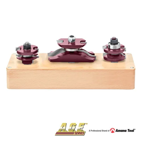 Miniatura 2 de AGE Series MD502 - Juego de puerta de panel elevado Ogee de 3 piezas con cortador trasero