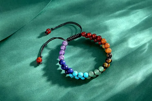 Miniatura 9 de QINJIEJIE Pulsera de cuentas de chakras para meditación, relajación, ansiedad, pulsera de cristal curativo para mujeres y hombres, Piedra Cristal